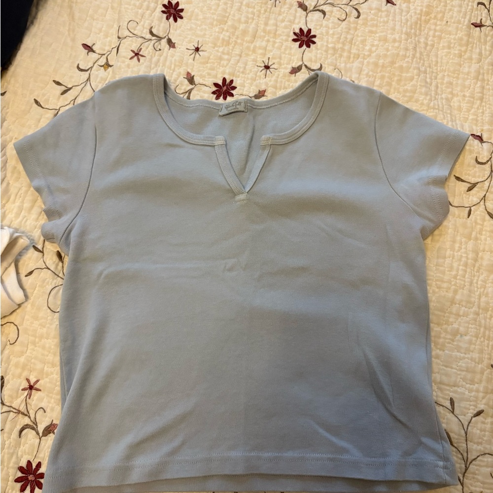 Brandy Melville light blue short sleeve top